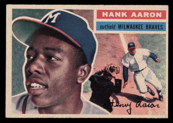 1956 Hank Aaron Milwaukee Braves Topps #31 Trading Card