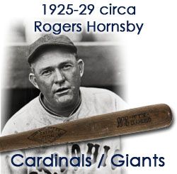 1925-29 Rogers Hornsby Zinn Beck Diamond Ace Professional Model Game Bat (MEARS LOA)