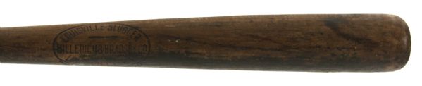 1916-17 Blank Barrel H&B Louisville Slugger Professional Model Game Used Bat (MEARS LOA)