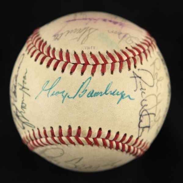 1985 Milwaukee Brewers Team Signed Baseball w/ 28 Signatures Including Robin Yount, Paul Molitor, Rollie Fingers & More (JSA)