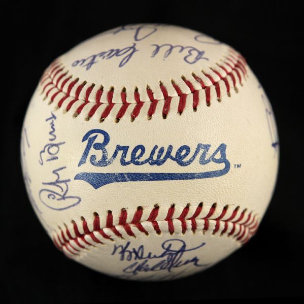 1992 Milwaukee Brewers Team Signed Ball w/ 19 Signatures Including Paul Molitor, Phil Garner, Kevin Seitzer & More (JSA)