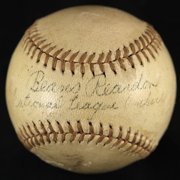 1934-49 Beans Reardon National League Umpire Single Signed ONL Frick Baseball (JSA)