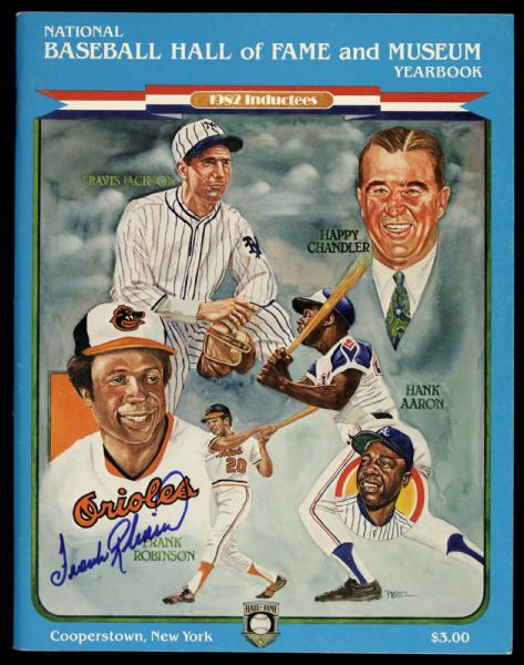 1982 Frank Robinson Baltimore Orioles Signed Hall of Fame Yearbook (JSA)
