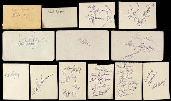 1950s-70s Major League Baseball Signed Cut Collection - Lot of 100+ w/ Harmon Killbrew, Lou Boudreau, Brook Robinson & More (JSA)
