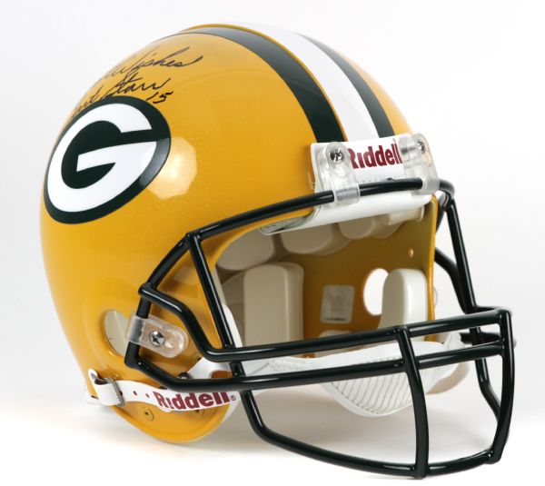 2000s Bart Starr Green Bay Packers Signed Full Size Helmet (JSA)