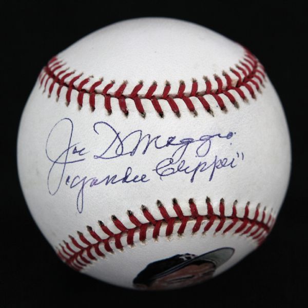 1990s Joe DiMaggio New York Yankees Single Signed Photoball (Dimaggio Hologram)