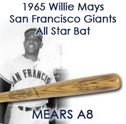 1965 Willie Mays Adirondack All Star Game Used Bat (MEARS A8) – Gifted by clubhouse attendant