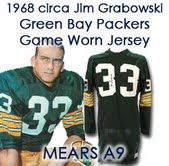 1968-69 Jim Grabowski Green Bay Packers Signed Game Worn Home Jersey (MEARS A9/JSA)