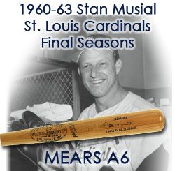 1960-63 Stan Musial St. Louis Cardinals Signed H&B Louisville Slugger Professional Model Game Used Bat (MEARS A6/JSA)