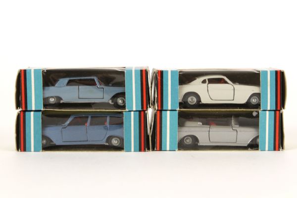 1960s Roadmaster Impy Super Cars Die Cast Scale Models w/ Original Boxes - Lot of 4 