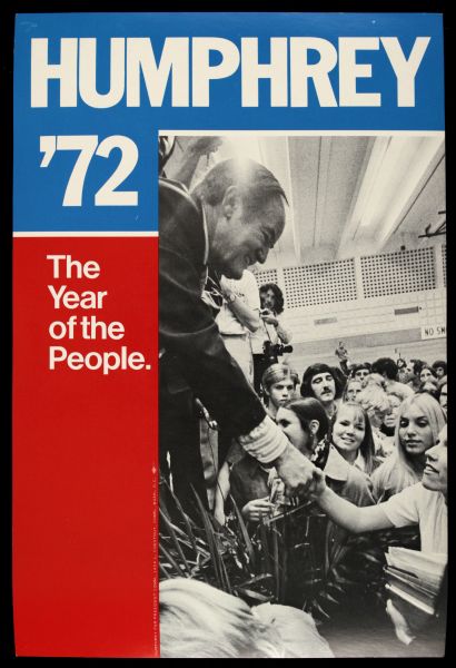 1972 Hubert Humphrey "The Year of the People" Democratic Presidential Primaries 10" x 15" Campaign Poster - Lot of 5 