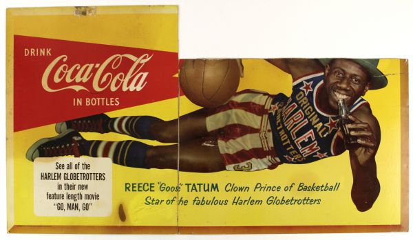 1953 Reece "Goose" Tatum Harlem Globetrotters Coca Cola Broadside