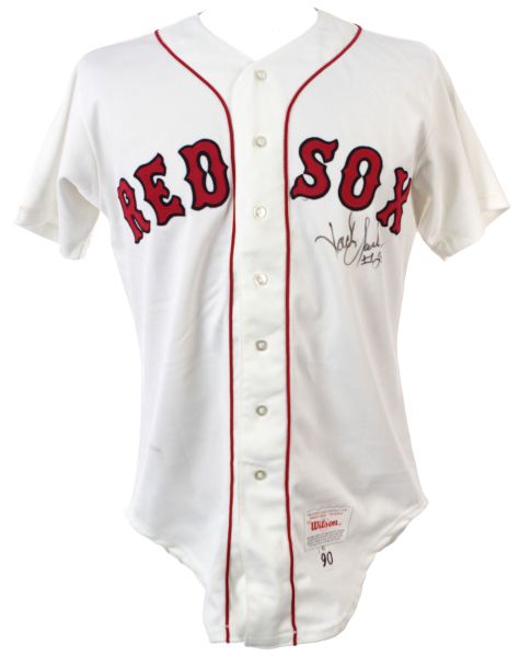1991 Jack Clark Boston Red Sox Signed Game Worn Home Jersey (MEARS LOA/JSA)