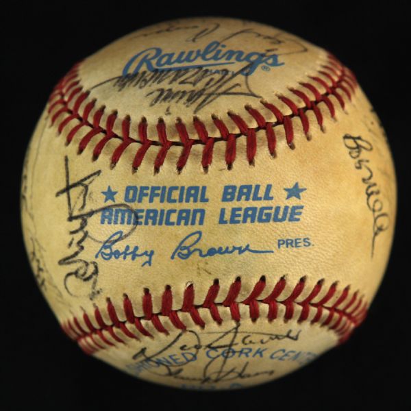 1985 Milwaukee Brewers Team Signed OAL Brown Baseball w/ 27 Signatures Including Robin Yount, Paul Molitor, George Bamberger & More (JSA)