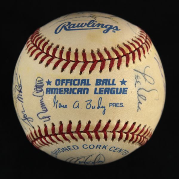 1995 Seattle Mariners Team Signed OAL Budig Baseball w/ 17 Signatures (JSA) 