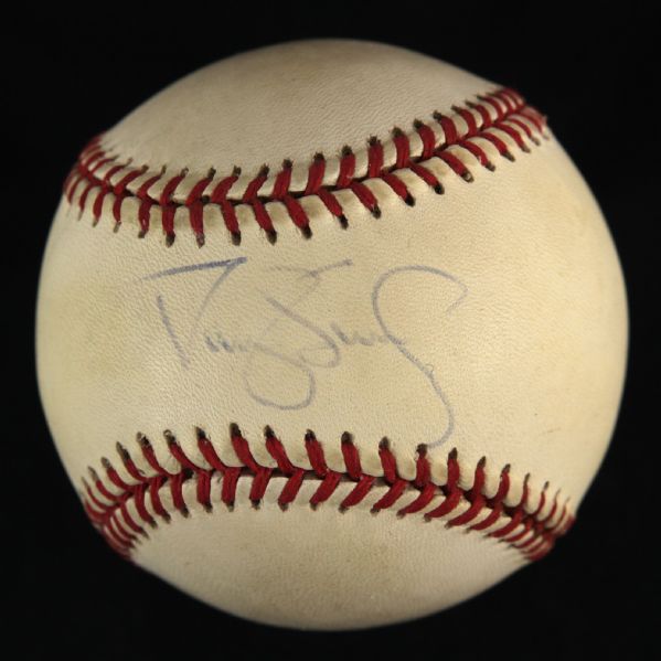 1995-99 Darryl Strawberry New York Yankees Single Signed OAL Budig Baseball (JSA)