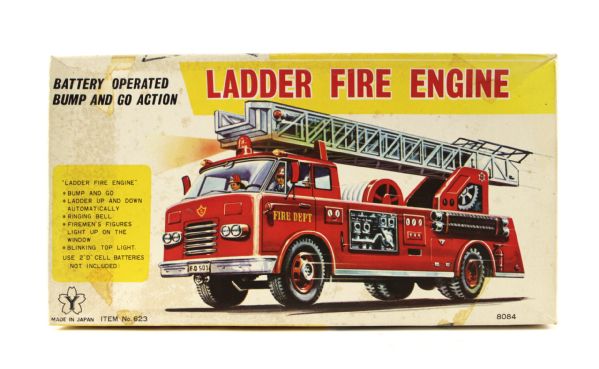 1960s Yonezawa Toys Ladder Fire Engine Original Box
