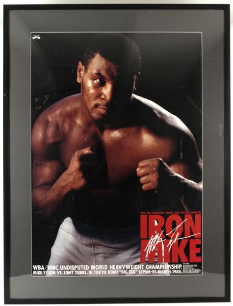 1988 Mike Tyson vs. Tony Tubbs Heavyweight Championship 38" x 50" Framed Broadside