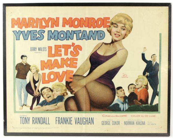 1960 Marilyn Monroe Lets Make Love 23" x 29" Mounted Movie Poster 60/259