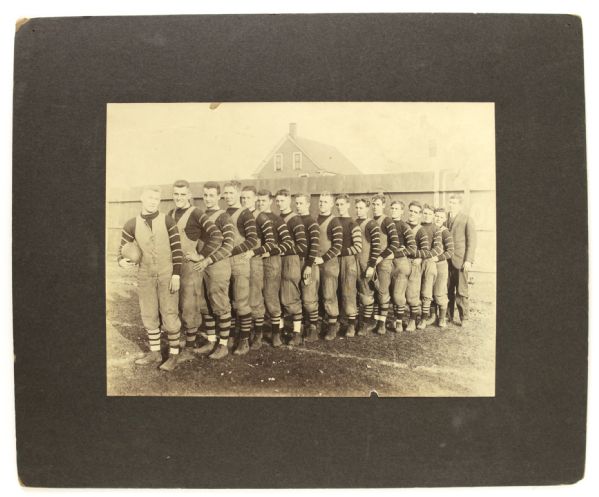 1910s-20s Vintage 10" x 12" Mounted Football Team Photo