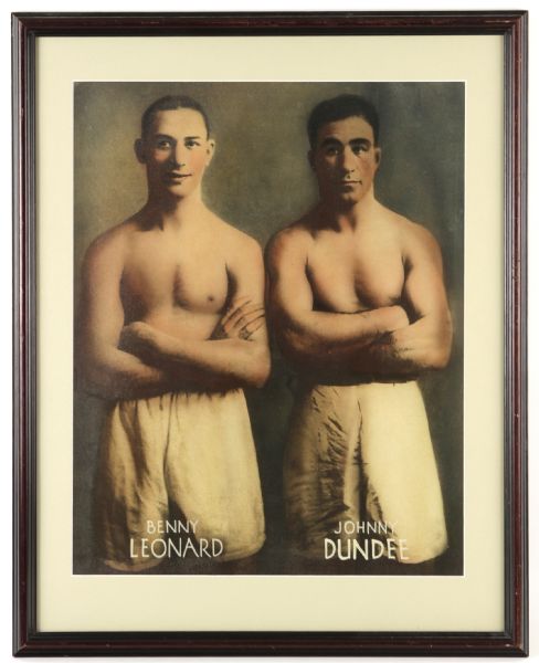 1920 Benny Leonard Johnny Dundee 20" x 26" Framed Lithograph