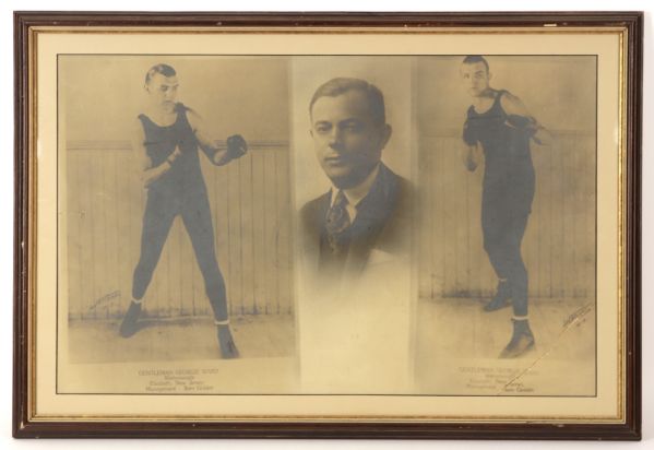 1920s circa Gentleman Georgie Ward 21" x 31" Framed Display