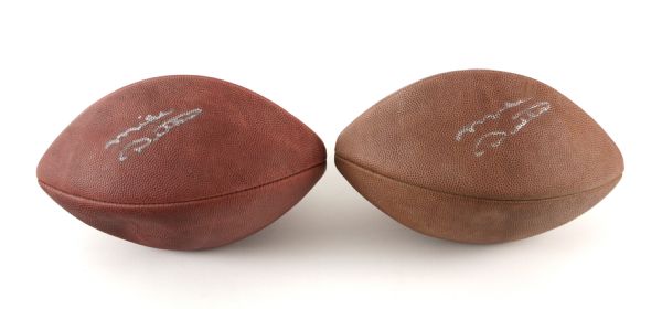 1990s Mike Ditka Chicago Bears Signed Wilson Official NFL Football - Lot of 2 (JSA) Keith Wortman Collection