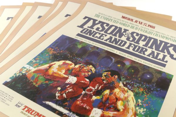 1988 26" x 32" Mike Tyson vs. Michael Spinks Heavyweight Championship Bout Poster - Lot of 6 
