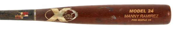 2005 circa Manny Ramirez Boston Red Sox X Bats Professional Model Game Used Maple Bat (MEARS LOA)