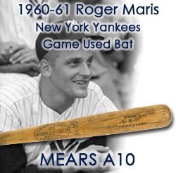 1960 MVP Season (possibly ’61) Roger Maris New York Yankees H&B Louisville Slugger Professional Model Game Used Bat (MEARS A10, Pinetar Application Photo Match)