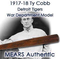 1917-19 Ty Cobb H&B Louisville Slugger War Department Professional Model Game Bat (MEARS LOA)