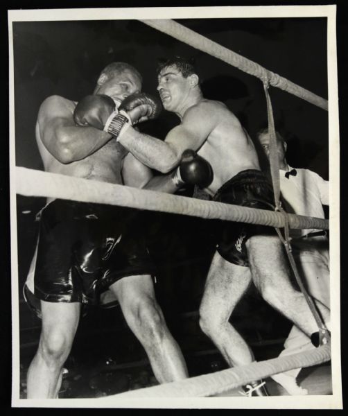 1960 Archie Moore vs. Giulio Rinaldi Origial Photo Collection - Lot of 3