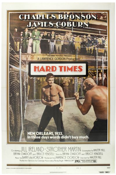 1975 Hard Times "27 x 41" Original Movie Poster Charles Bronson James Coburn