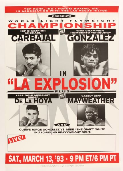 1993 Michael Carbajal vs. Humberto Gonzalez Light Flyweight Title Bout 19" x 27" Posters - Lot of 12