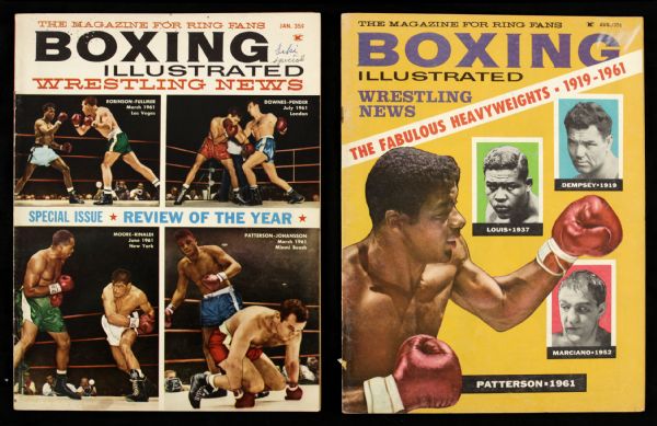 1959-73 Boxing Illustrated Lot of 58 Issues Ali Foreman Frazier Johnson Carnera Liston Louis Dempsey Marciano