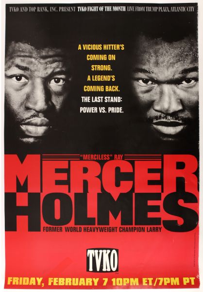 1992 Larry Holmes vs. Ray Mercer Heavyweight Bout 27" x 40" Posters - Lot of 9