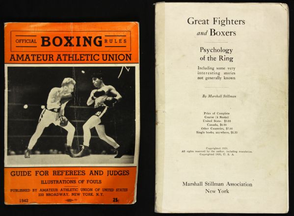 1920-42 Boxing Publication Collection - Lot of 2 w/ Rulebook & Psychology of the Ring