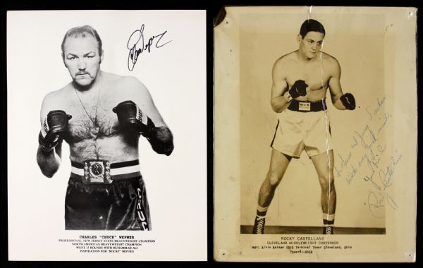 1930s-70s Boxing Signed Photo & Letter Collection - Lot of 5 w/ Chuck Wepner, Rocky Castellini & More