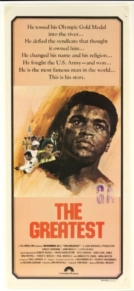 1977 Muhammad Ali "The Greatest" 13" x 30" Matted Original Movie Poster 