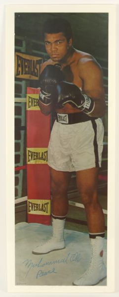 1973 Muhammad Ali 12" x 36" Matted Everlast Poster