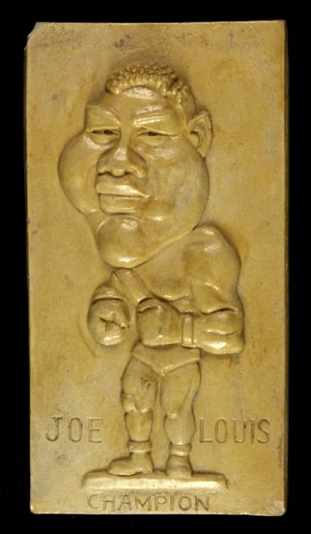 1940s Joe Louis World Heavyweight Champion 4" x 8" Ceramic Casting