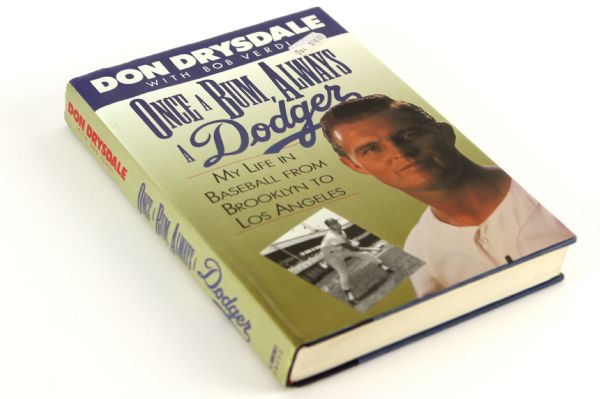 1990 Don Drysdale Los Angeles Dodgers Signed Once A Bum Always A Dodger Hardcover Autobiography (JSA)
