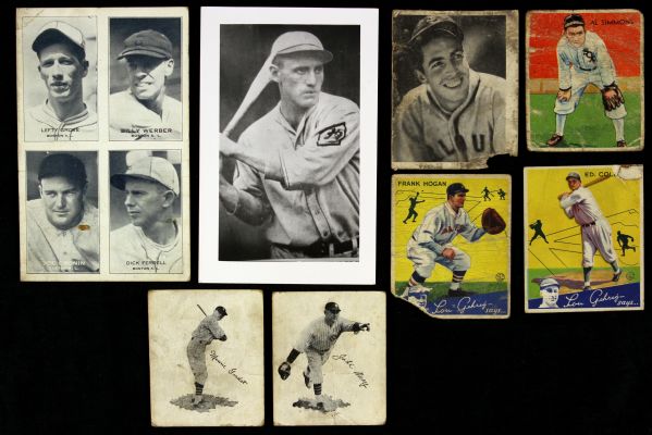 1932-39 Baseball Trading Card Vintage Photography Postcard Collection - Lot of 8