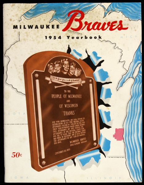 1954 Milwaukee Braves Team Yearbook