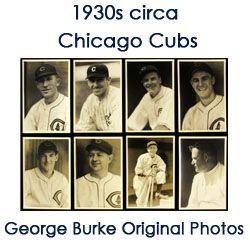 1931-36 Chicago Cubs Geo. C. Burke 4" x 6" Original Photos - Lot of 30