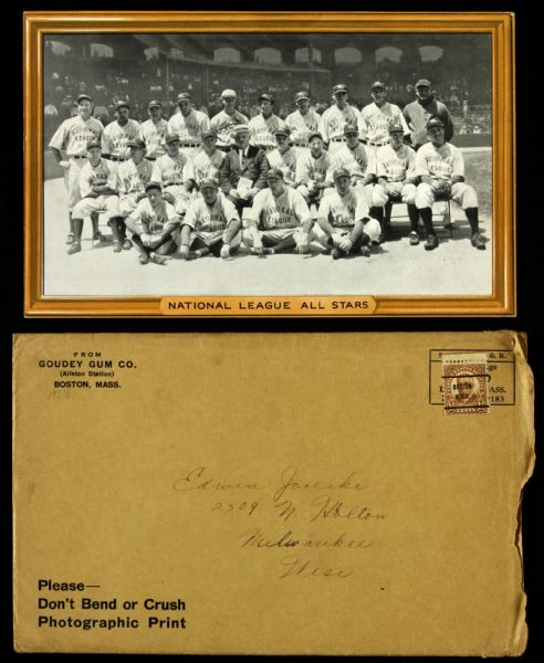 1933 National League All Stars Goudey R309 Premium w/ Original Mailing Envelope