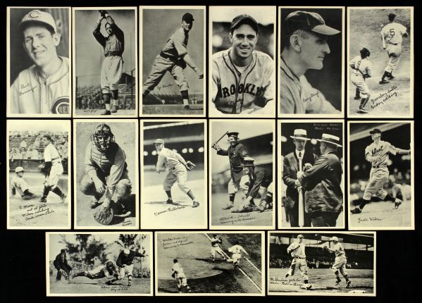 1936 National Chicle R313 Fine Pen Premium Collection - Lot of 52 w/ Lefty Grove, Chas Gehringer, Casey Stengel, Mack/McGraw & More