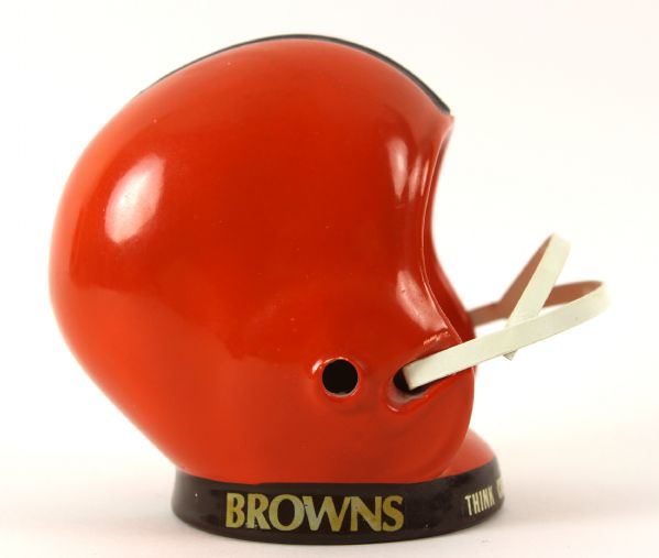 1970s Cleveland Browns Ceramic Helmet Shaped Piggy Bank