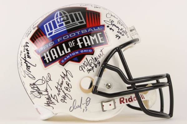 1990s-2000s NFL Hall of Fame Multi Signed Full Size Helmet w/ 31 Signatures Including Gale Sayers, John Elway & More (JSA Full Letter)