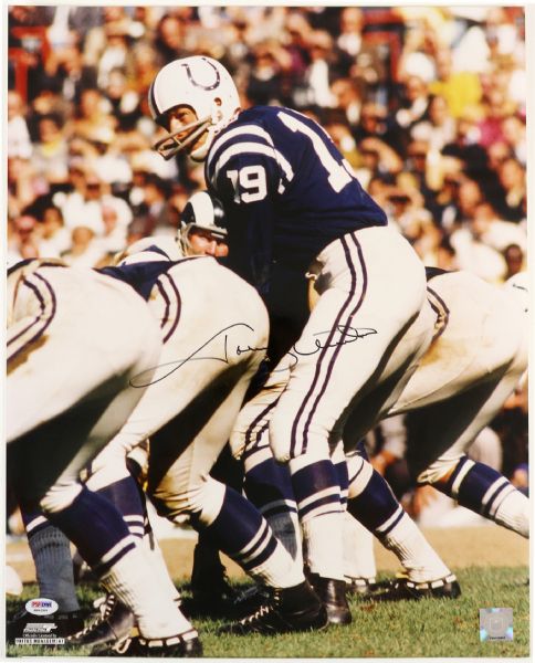 1990s Johnny Unitas Baltimore Colts Signed 16" x 20" Photo (PSA/DNA)